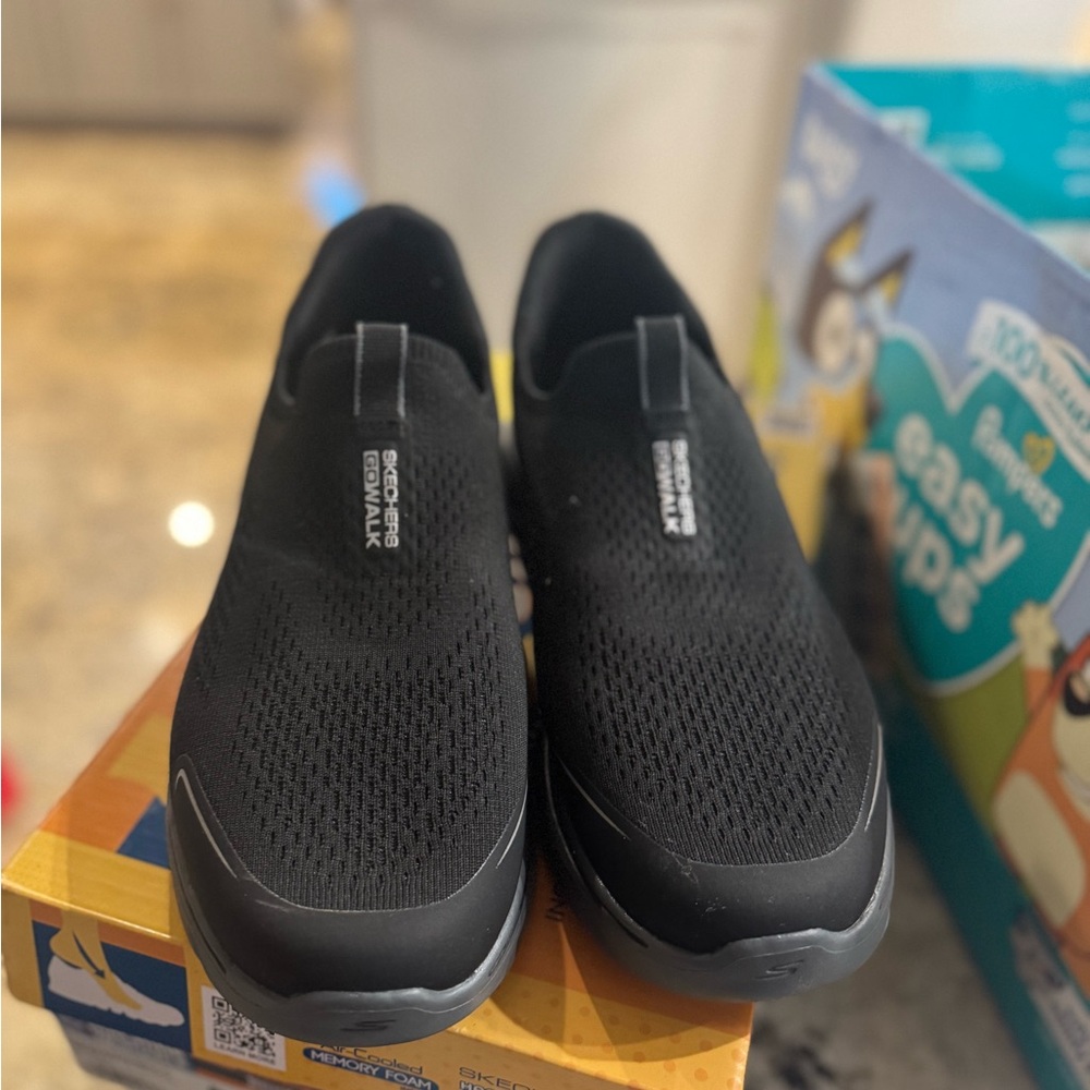Skechers Black Slip-On Shoes size 12